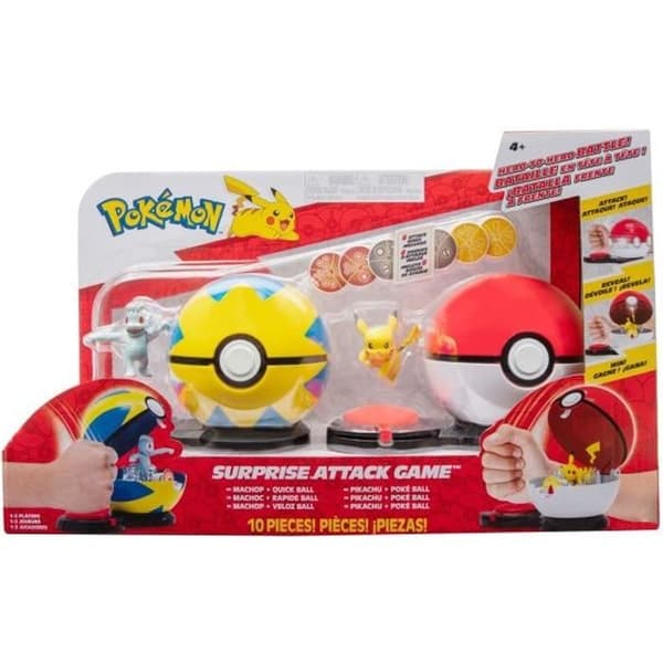 Poké Ball Surprise Attack - BANDAI - Pokémon - 2 figurer ingår - Blandat - Flerfärgad