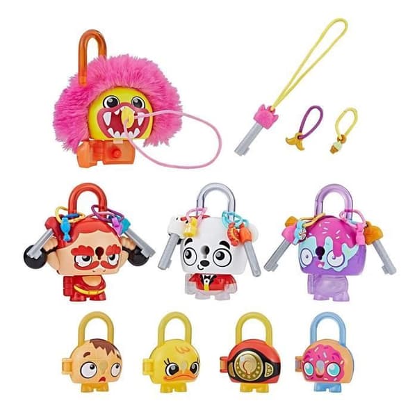 LOCK STARS - HASBRO - Multi Pack - 4 exklusiva hänglås + 4 minis - Samlarfigurer