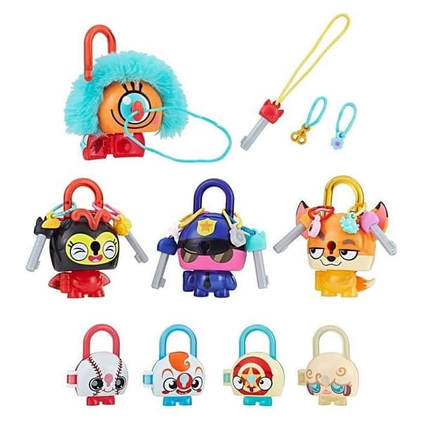 LOCK STARS - HASBRO - Multi Pack - 4 exklusiva hänglås + 4 minis - Samlarfigurer