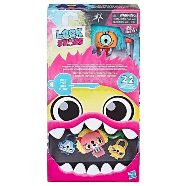 LOCK STARS - HASBRO - Multi Pack - 4 exklusiva hänglås + 4 minis - Samlarfigurer
