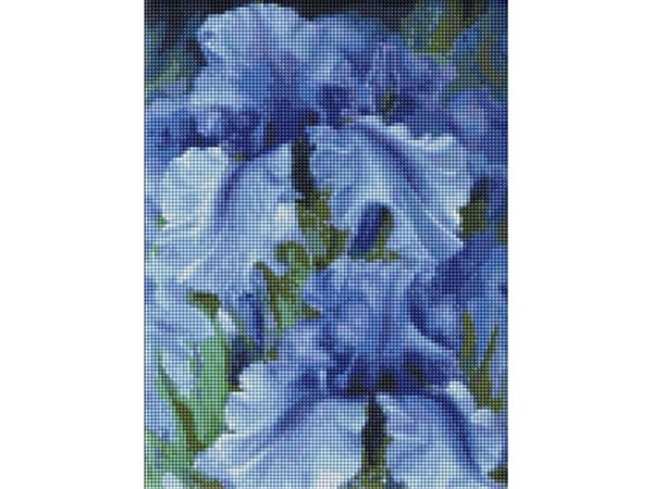 Ideyka Diamantmosaikk - Blå iris 30x40cm