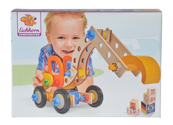 Eichhorn Constructor, Excavator, 4 vuosi/vuosia, Pyökki, Muovi, Puu, Monivärinen