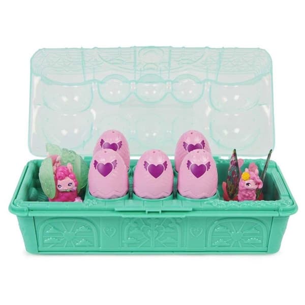Hatchimals Rainbow Cation Family Carton Æg aske Llama