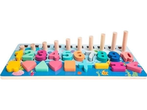 Smily Play Montessori pussel i trä Siffror