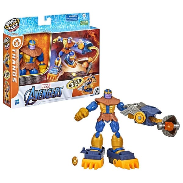 Marvel Avengers Figur, 2-i-1 Thanos Bend & Flex Fire Mission