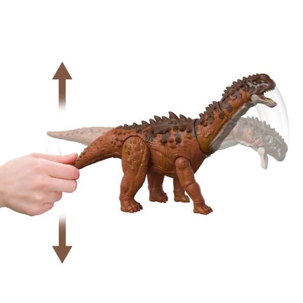 Jurassic World Figure - MATTEL - Ampelosaurus Mega Action - Storskalig - Realistiska rörelser - från 4 år och uppåt