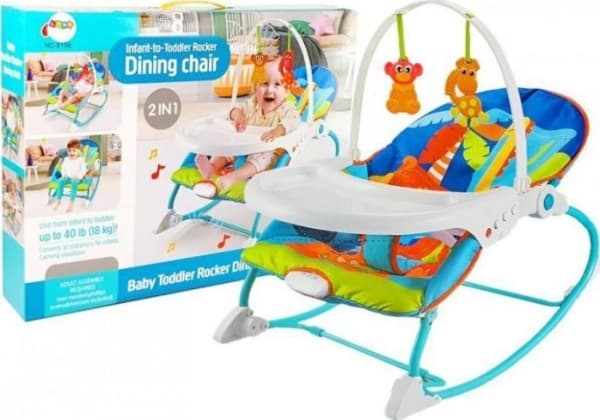Lean Sport Cradle, gyngestol, fôringsstol, 2 i 1, blå