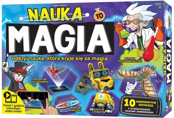 Magiska trick Vetenskapsset Vetenskap är magi