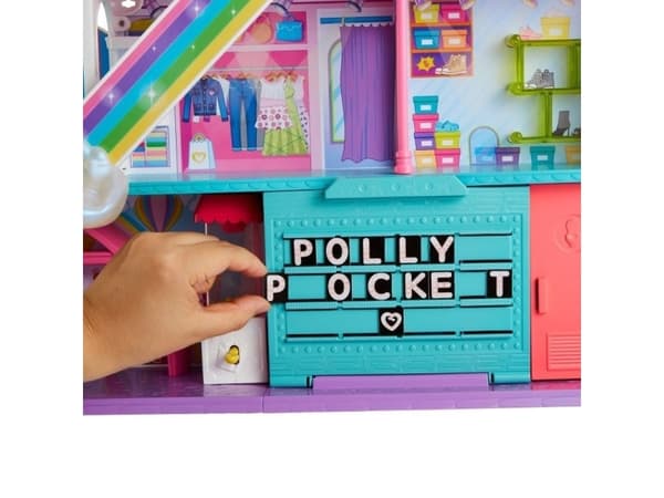Mattel Polly Pocket 3-nivå Rainbow Shopping Center HHX78