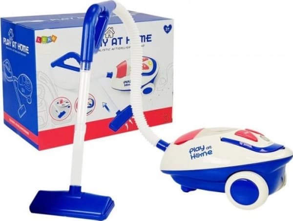 LEANToys Battery Operated Vacuum Cleaner White and Red Sound