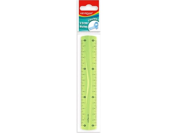Keyroad KEYROAD viivoitin, 15cm, joustava, ripustuslenkki, eri värejä