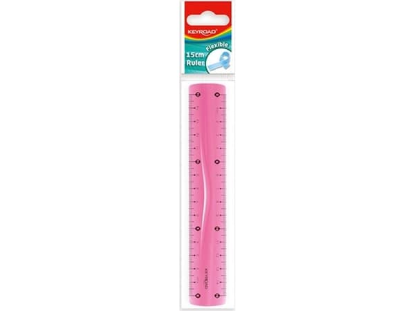 Keyroad KEYROAD viivoitin, 15cm, joustava, ripustuslenkki, eri värejä