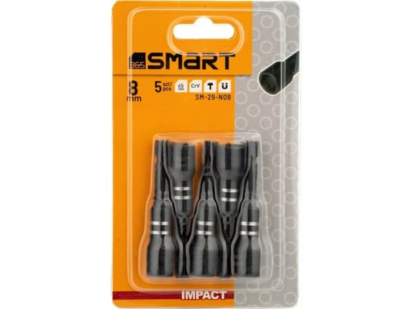 Smarta magnetiska slaghylsor 1/4" 8mm 5st smart
