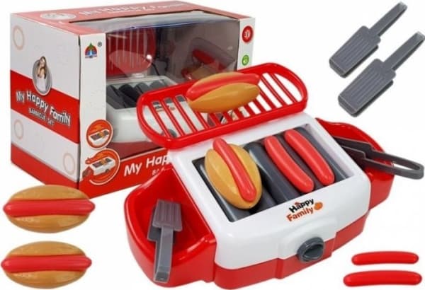 LEANToys Toy Hot Dog Grill for BBQ batteries