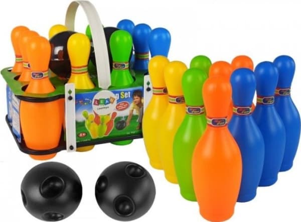 Lean Sport Färgglatt bowlingspel 10 st klot 20 cm