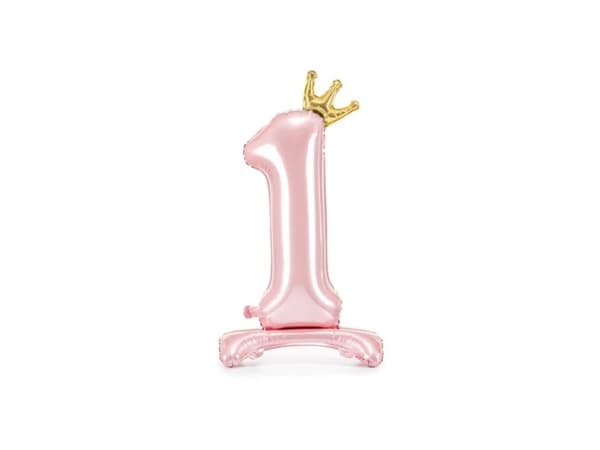 PartyDeco Stående folieballong 1 84 cm ljusrosa
