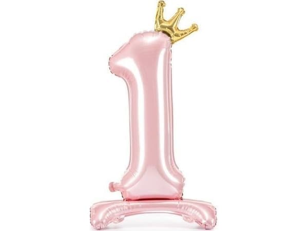 PartyDeco Stående folieballong 1 84 cm ljusrosa