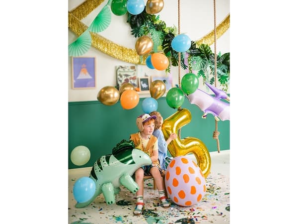 Party Deco Folieballong Nummer "5", 86cm, universalgull