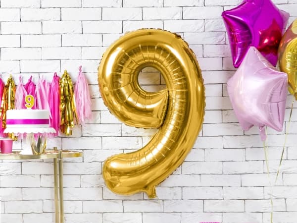 PartyDeco FB1M-9-019, Leksaksballong, Folie, Guld, Monokromatiskt, Universal, Universal