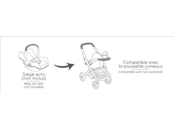 Smoby SMOBY Maxi Cosi Quinny Doll Barnevogn Barnevogn for tvillinger