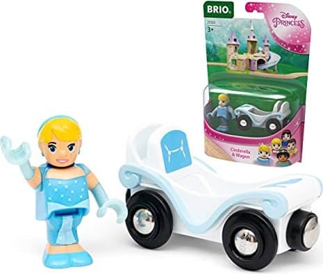BRIO Disney Princess Cinderella & Wagon, 3 år, Blå, Hvit Blå, Hvit