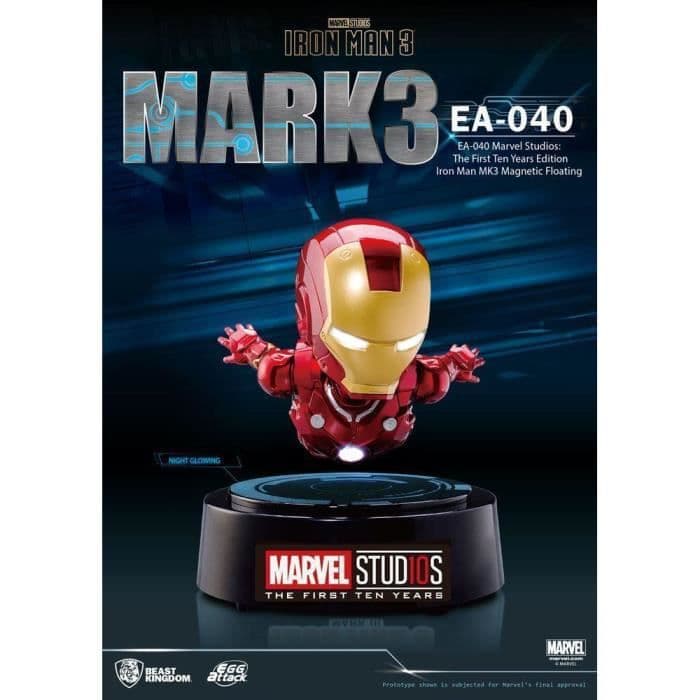 Marvel Studios Ten Years Edition Iron Man Mark 3 magnetisk flytande figur