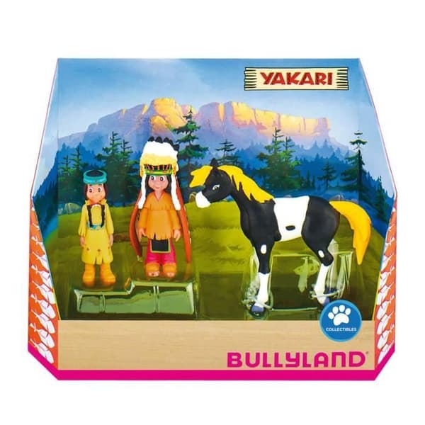 Set med 3 Yakari-figurer i unik färg