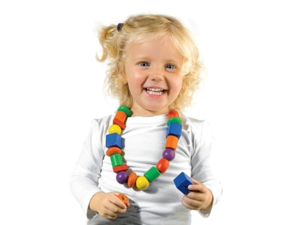 SES Creative Children''s I learn to Thread Beads, Perlesett for barn, 3 år, Flerfarget, 1 stykker