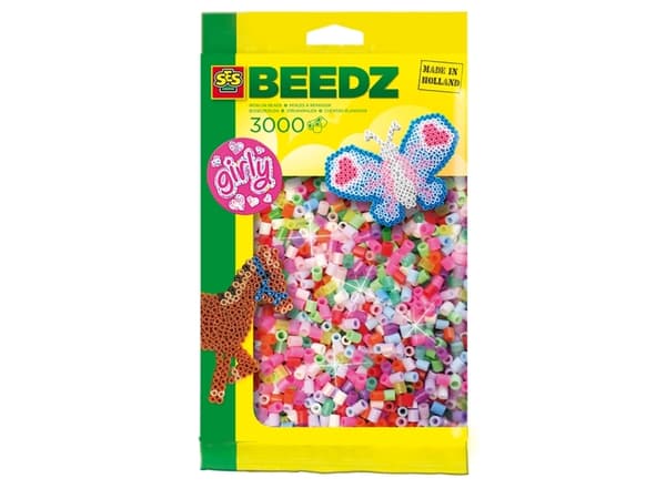 SES Creative Beedz Mix iron on beads 3000 trendy, Pärlor till pärlplattor, 3000 styck, Multifärg, Pojke/flicka, 5 År, 12 År