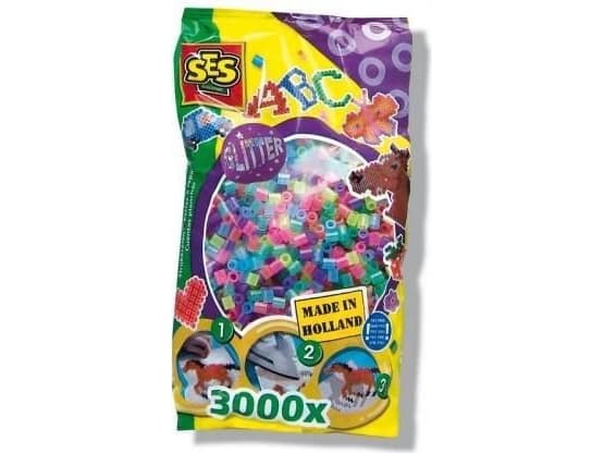 SES Creative Perler - 3000 stk. glimmer