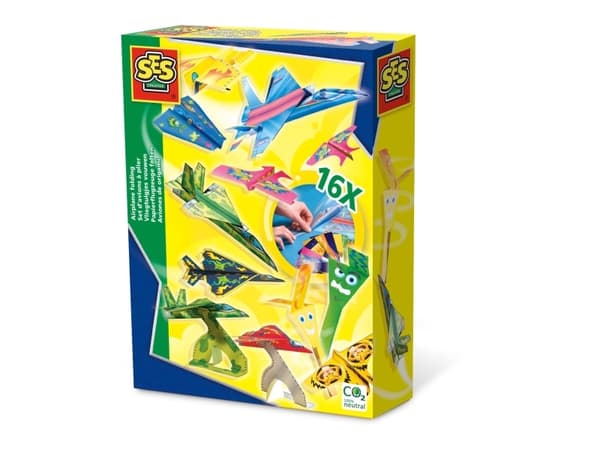 SES Creative 00852, Origamisett for barn, 5 år, Papir, Flerfarget, 16 stykker