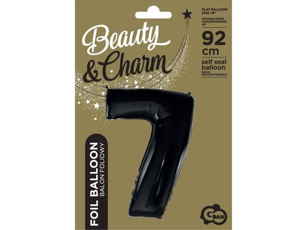 B&C folioilmapallo Numeral7 musta 92cm FG-C85CZ7 43072