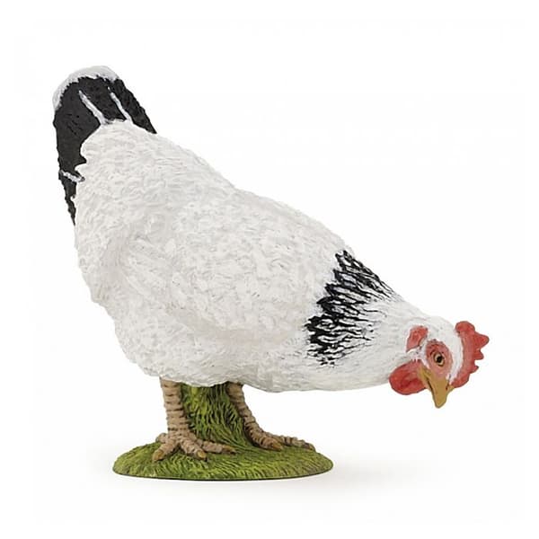 Figurine Pecking Vit Höna - PAPO - FARM LIFE - Blandat - Barn - Inomhus