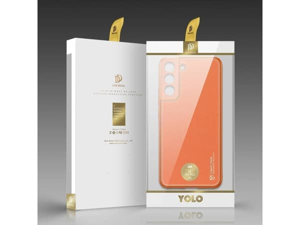 Dux Ducis Dux Ducis Yolo elegant deksel laget av økologisk lær for Samsung Galaxy S22+ (S22 Plus) oransje
