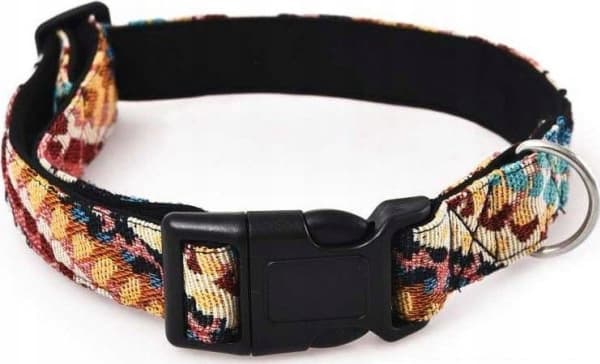 Barry King Hundhalsband, i slitstarkt tyg, boho-mönster, 2,5x40-55cm