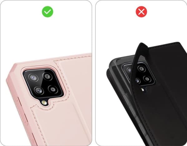 Dux Ducis DUX DUX DUCIS Skin X holsteri tapauksessa flip kansi Samsung Galaxy A42 5G vaaleanpunainen