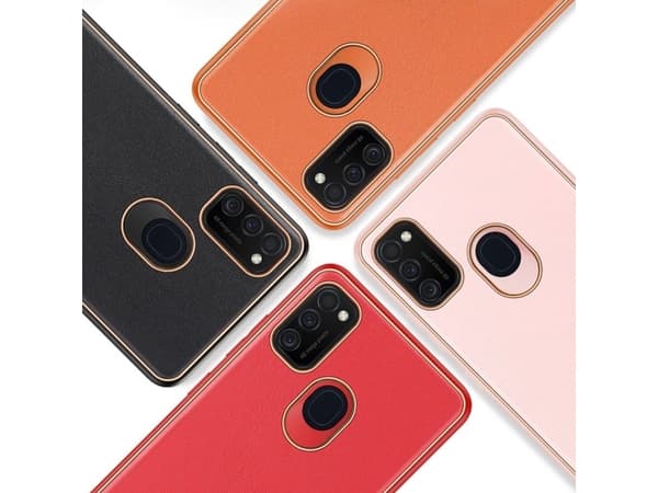 Dux Ducis Dux Ducis Yolo elegant fodral i ekologiskt läder Samsung Galaxy M30s orange