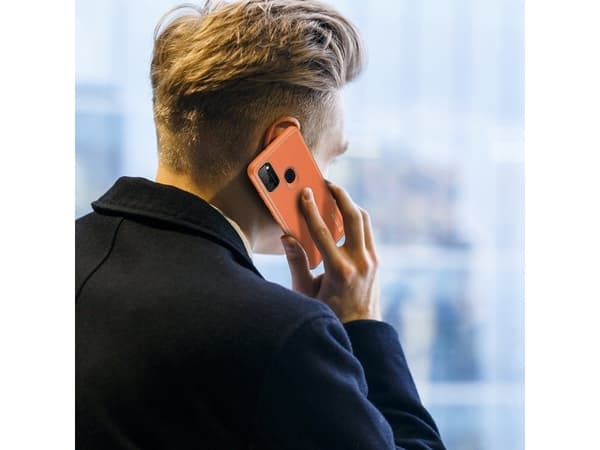 Dux Ducis Dux Ducis Yolo elegant fodral i ekologiskt läder Samsung Galaxy M30s orange