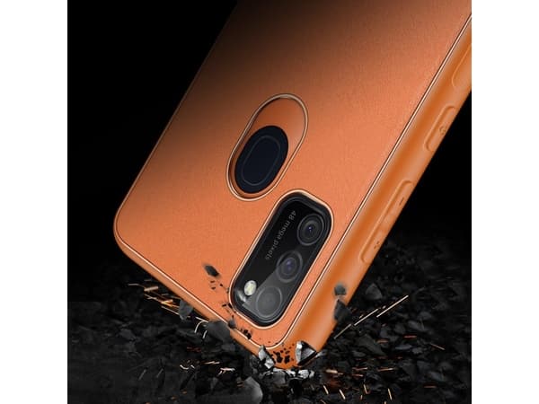 Dux Ducis Dux Ducis Yolo elegant fodral i ekologiskt läder Samsung Galaxy M30s orange