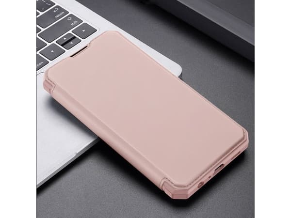 Hurtel DUX DUCIS Skin X holsteri kotelo flip cover Samsung Galaxy A02s EU vaaleanpunainen
