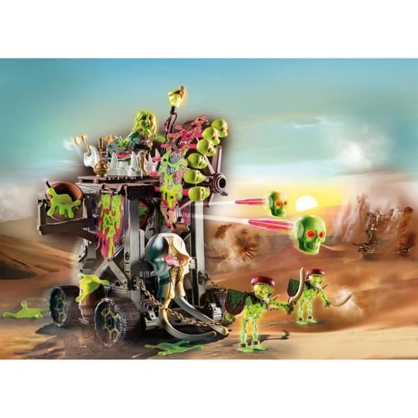 PLAYMOBIL Novelmore Sal'ahari Sands attacktorn med 3 skelett, 1 katapult och 1 maskingevärshjul