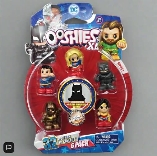 Ooshies DC XL 6 Pack 32 Pencil Topper Figures To Collect Exclusive Bronze Ooshies