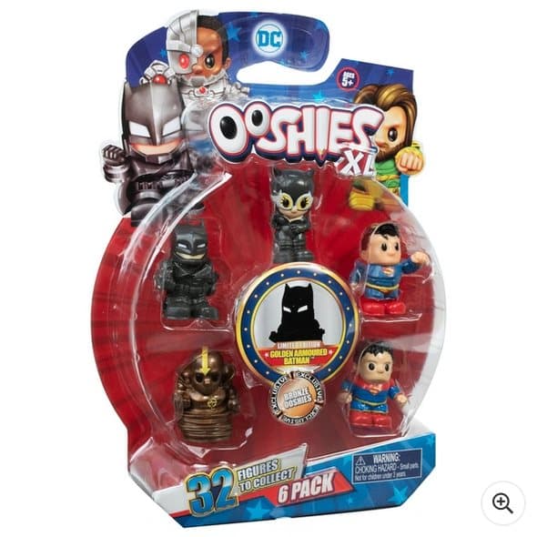 Ooshies DC XL 6 Pack 32 pencil Topper Figures To Collect Bronze Ooshies