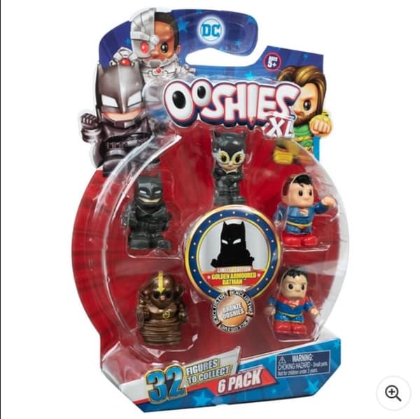 Ooshies DC XL 6 Pack 32 pencil Topper Figures To Collect Bronze Ooshies