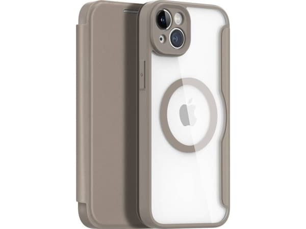 Dux Ducis Skin X Pro iPhone 14 Plus-deksel Magnetisk MagSafe-deksel med Flip Beige