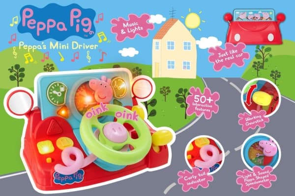 HTI Peppa Pig Rattsimulator med lys og lyd