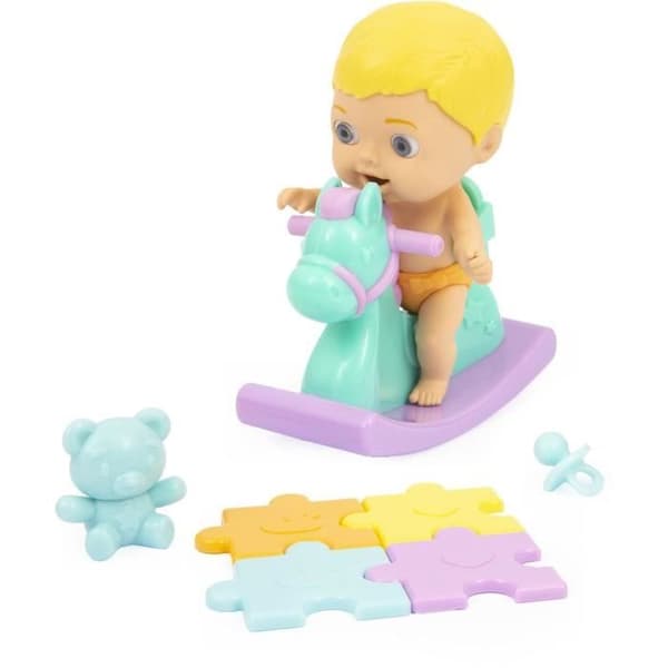 Cicciobello Amicicci - CHUSE - Blond tjejmodell - Barnleksak - Gunghäst - Tillbehör