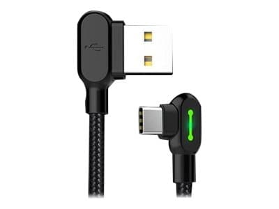 Mcdodo CA-5280 LED angle USB to USB-C cable, 0.5m (black)