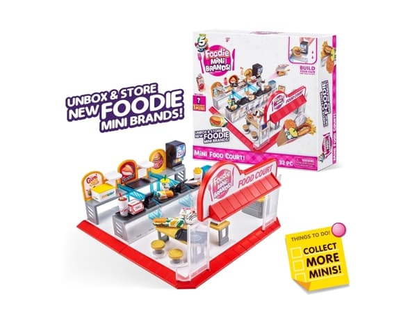 5 Surprise Foodie Mini Brands Mini Food Court with 1 Exclusive Mini