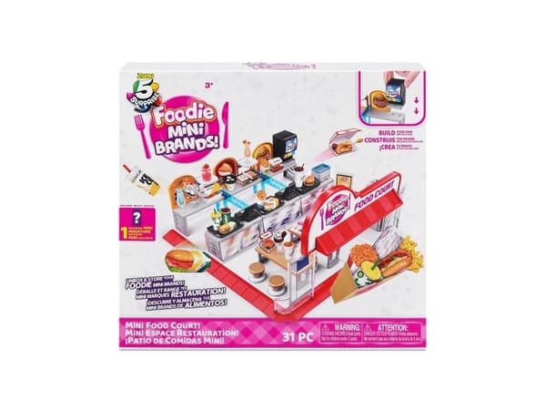 5 Surprise Foodie Mini Brands Mini Food Court with 1 Exclusive Mini